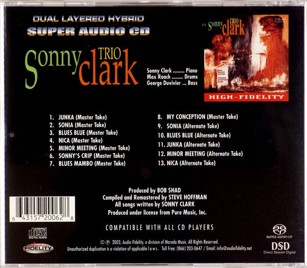 Sonny Clark Trio - Sonny Clark Trio (SACD) | Near Mint (NM or M-)-