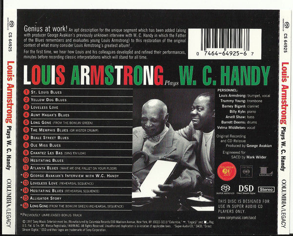 Louis Armstrong - Plays W. C. Handy (SACD) | Near Mint (NM) Near Mint (NM)-