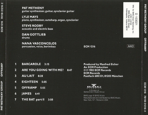 Pat Metheny Group - Offramp (CD CLUB) | Near Mint (NM) Excellent+ (EX+)-