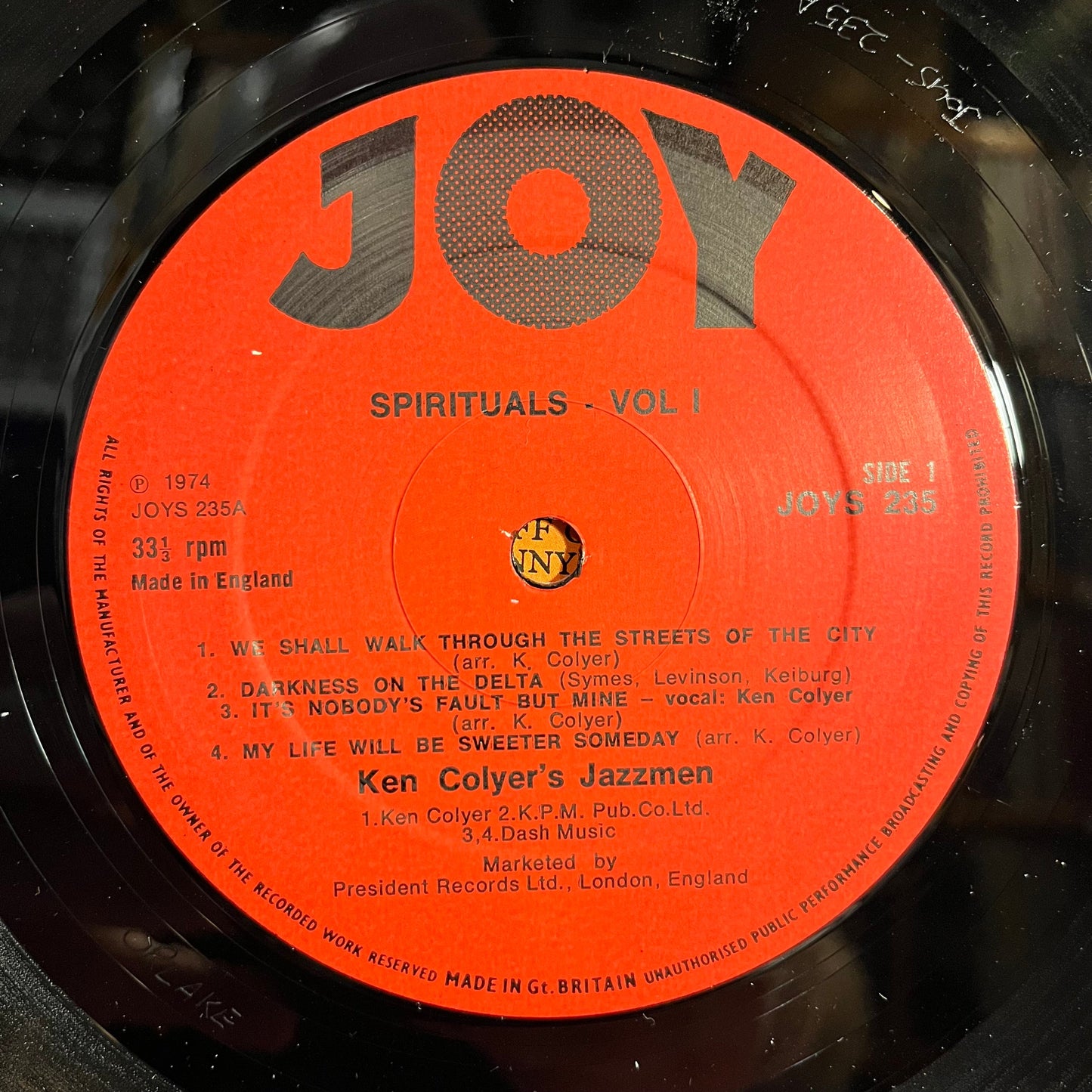 Ken Colyer's Jazzmen - Spirituals Volume 1 *UK* | Near Mint (NM) Near Mint (NM)-