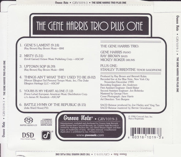 The Gene Harris Trio Plus One - The Gene Harris Trio Plus One (SACD) | Near Mint (NM) Near Mint (NM)-