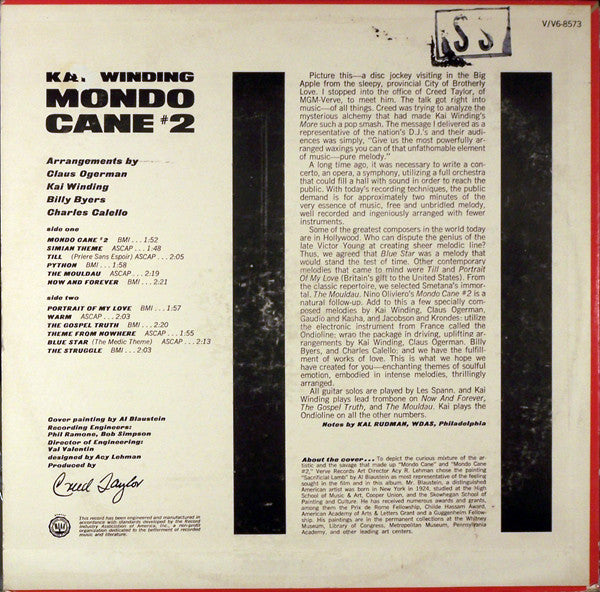 Kai Winding - Mondo Cane #2 | Near Mint (NM) Excellent (EX)-