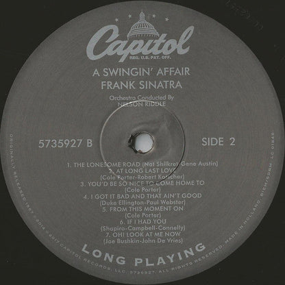 Frank Sinatra - A Swingin' Affair (VINYL) | Near Mint (NM or M-) Near Mint- (NM-)-
