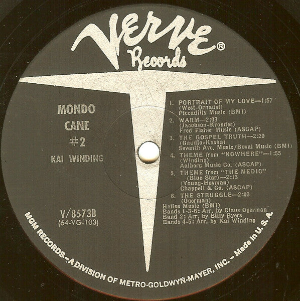 Kai Winding - Mondo Cane #2 | Near Mint (NM) Excellent (EX)-