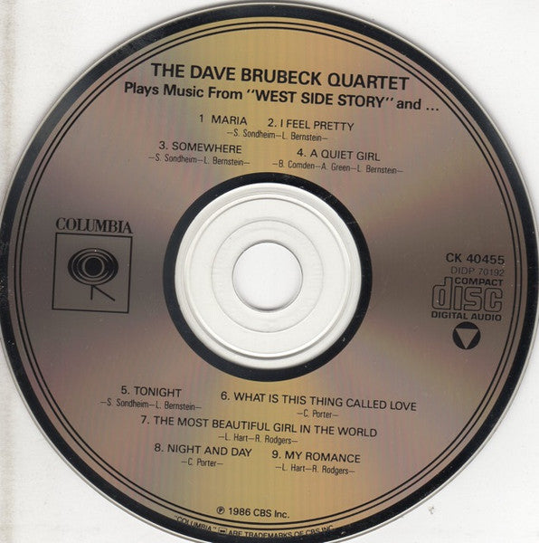 The Dave Brubeck Quartet - Plays Music From West Side Story And... (CD) | Near Mint (NM) Near Mint (NM)-