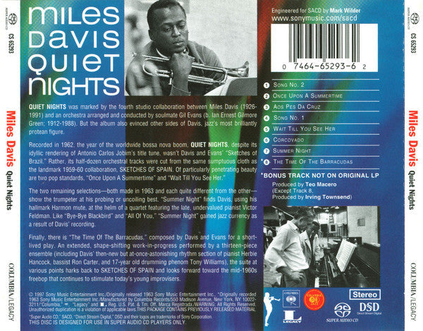 Miles Davis - Quiet Nights (SACD) | Near Mint (NM) Near Mint (NM)-