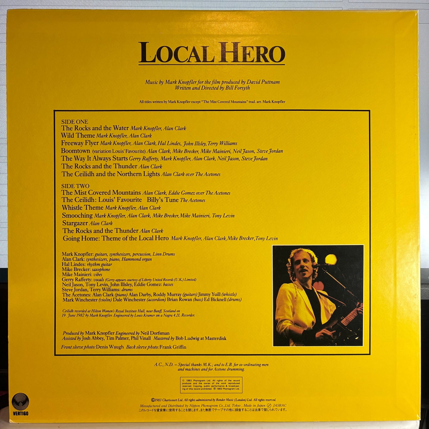 Local Hero (VINYL) | Near Mint (NM or M-) Excellent (EX)-