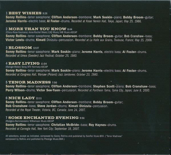 Sonny Rollins - Road Shows, Vol. 1 (CD) | Near Mint (NM) Near Mint (NM)-