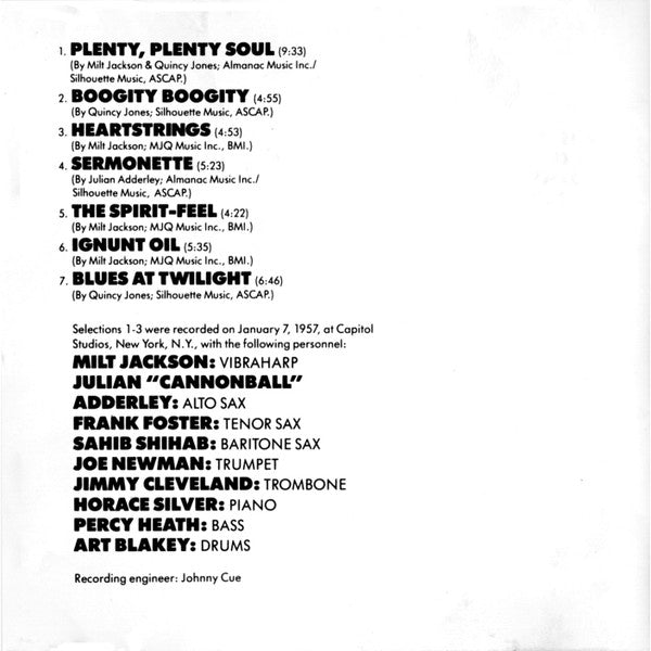 Milt Jackson - Plenty, Plenty Soul (CD) | Near Mint (NM) Near Mint (NM)-