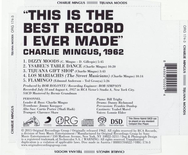 Charles Mingus - Tijuana Moods (SACD) | Near Mint (NM) Near Mint (NM)-