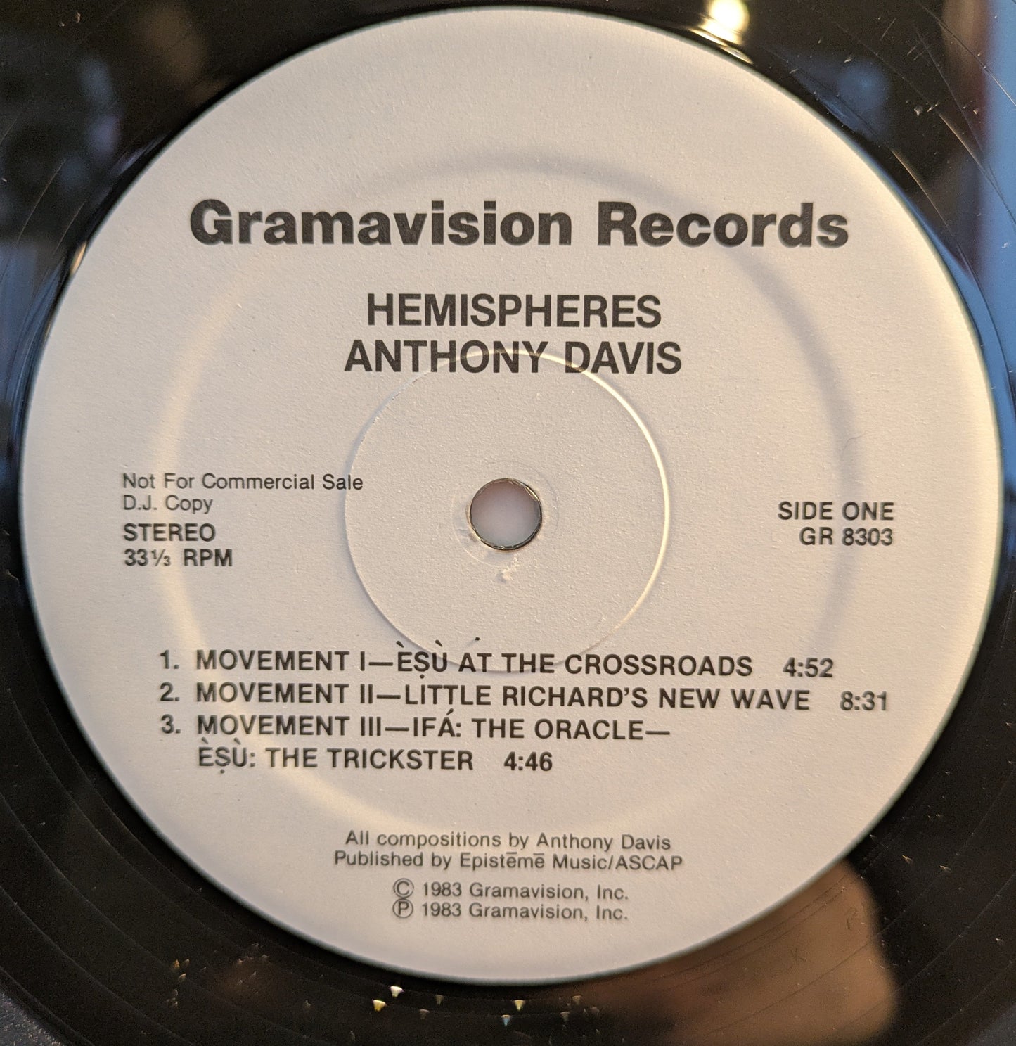 Anthony Davis (2) - Hemispheres (VINYL) | Near Mint (NM) Near Mint (NM)-