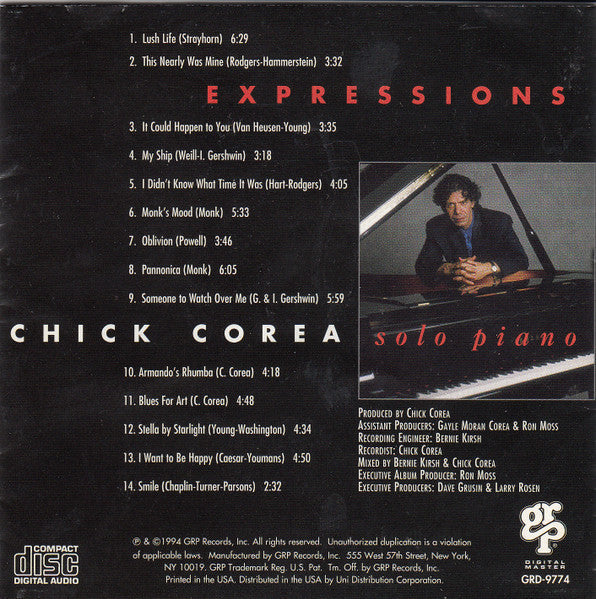 Chick Corea - Expressions (CD) | Near Mint (NM) Near Mint (NM)-