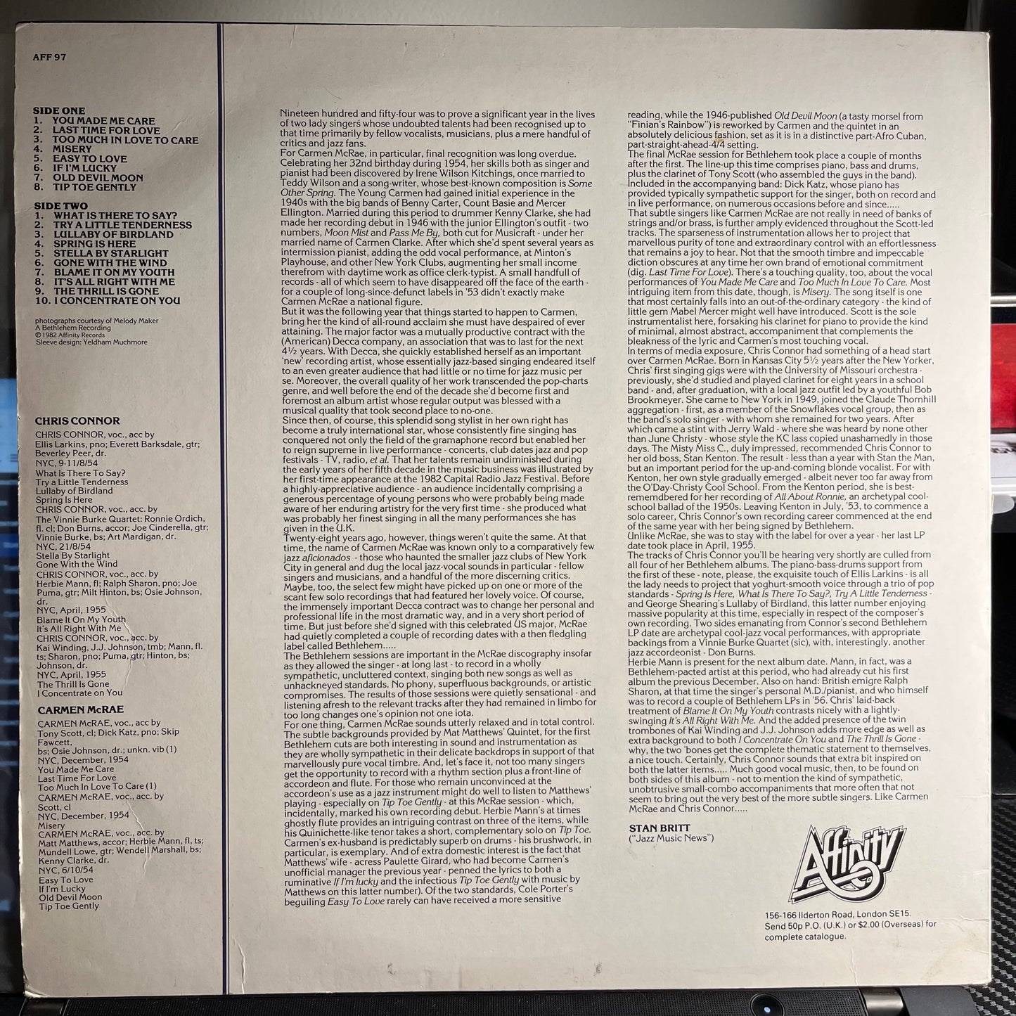 Chris Connor - I Hear Music *UK* | Near Mint (NM) Near Mint (NM)-