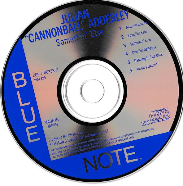 Cannonball Adderley - Somethin' Else (CD) | Near Mint (NM) Near Mint (NM)-