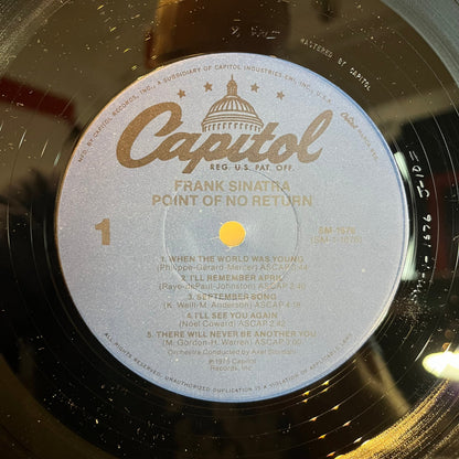 Frank Sinatra - Point Of No Return | Near Mint (NM) Near Mint (NM)-