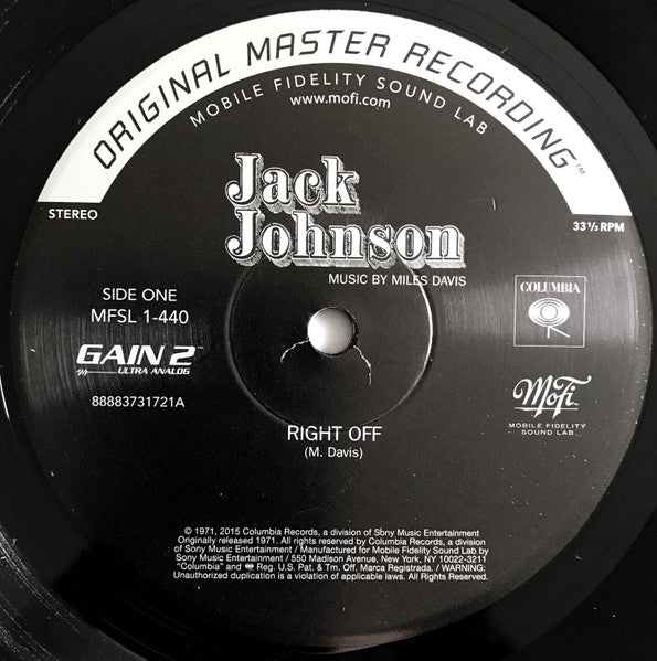 Miles Davis - Jack Johnson (Original Soundtrack Recording) (MFSL VINYL) | Near Mint (NM) Excellent+ (EX+)-
