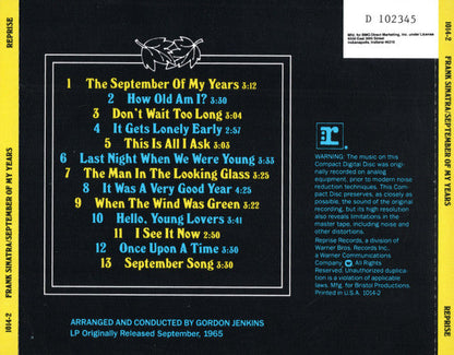Frank Sinatra - September Of My Years (CD) | Near Mint (NM) Near Mint (NM)-