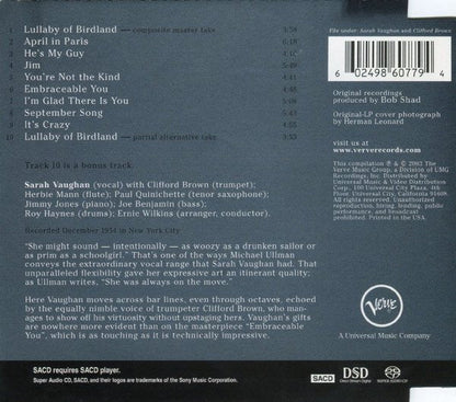 Sarah Vaughan - Sarah Vaughan (SACD) | Near Mint (NM) Near Mint (NM)-