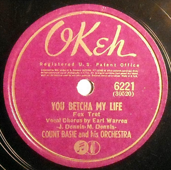 Count Basie Orchestra - You Betcha My Life / Down, Down, Down (What A Song) (10" 78RPM RECORD) | Near Mint (NM) Generic-