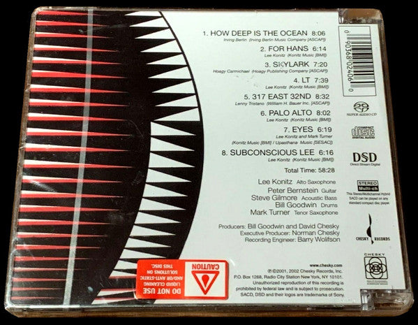 Lee Konitz - Parallels (SACD) | Near Mint (NM) Excellent+ (EX+)-