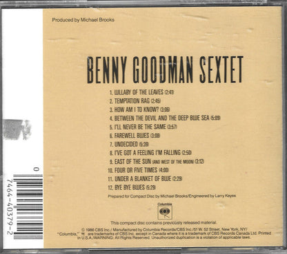 Benny Goodman Sextet - Benny Goodman Sextet (CD) | Near Mint (NM) Near Mint (NM)-