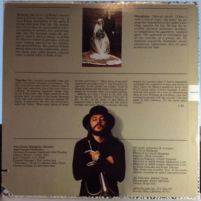 Chuck Mangione - Bellavia (VINYL) | Near Mint (NM) Near Mint- (NM-)-