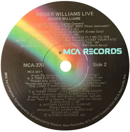Roger Williams (2) - Roger Williams Live | Near Mint (NM) Near Mint (NM)-
