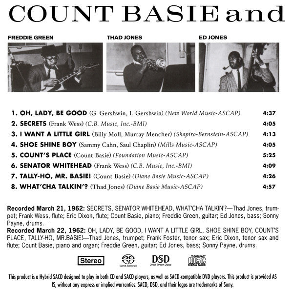 Count Basie And The Kansas City Seven - Count Basie And The Kansas City 7 (SACD) | Near Mint (NM or M-)-