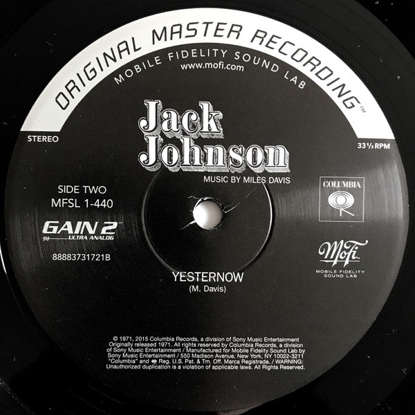 Miles Davis - Jack Johnson (Original Soundtrack Recording) (MFSL VINYL) | Near Mint (NM) Excellent+ (EX+)-
