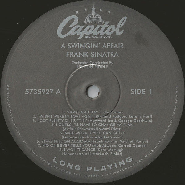 Frank Sinatra - A Swingin' Affair (VINYL) | Near Mint (NM or M-) Near Mint- (NM-)-