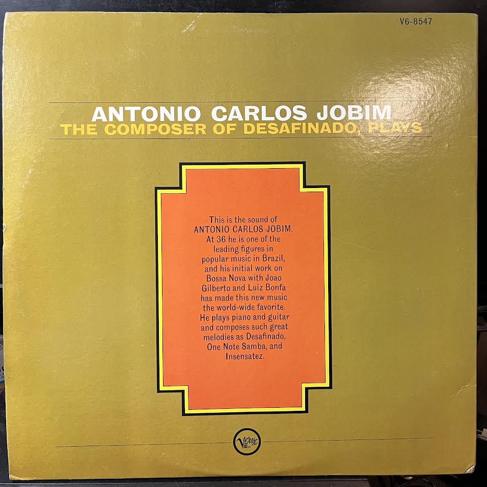 Antonio Carlos Jobim - The Composer Of Desafinado, Plays (VINYL) | Near Mint (NM) Excellent (EX)-