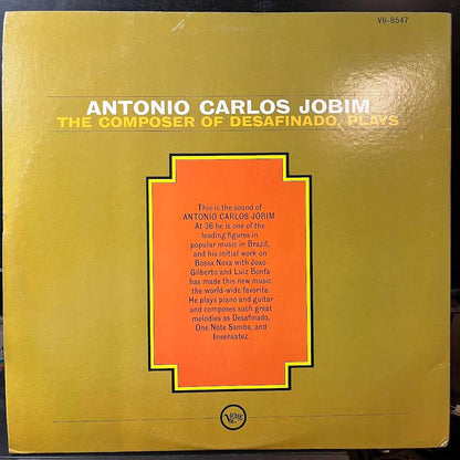Antonio Carlos Jobim - The Composer Of Desafinado, Plays (VINYL) | Near Mint (NM) Excellent (EX)-