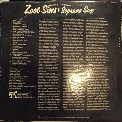 Zoot Sims - Soprano Sax (VINYL) | Near Mint (NM) Very Good Plus (VG+)-