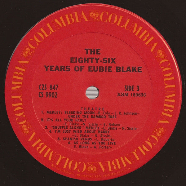 Eubie Blake - The Eighty-Six Years Of Eubie Blake | Near Mint (NM) Very Good Plus (VG+)-