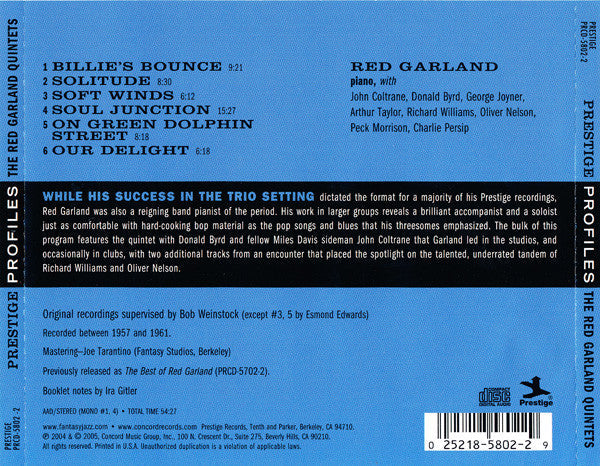 The Red Garland Quintets (CD) | Near Mint (NM or M-)-