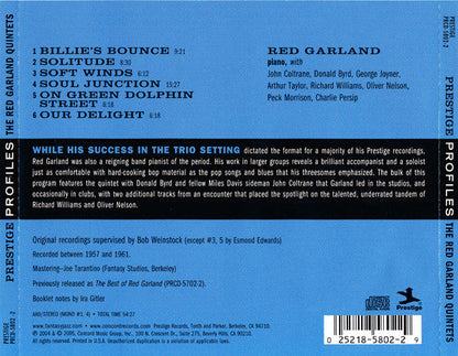 The Red Garland Quintets (CD) | Near Mint (NM or M-)-