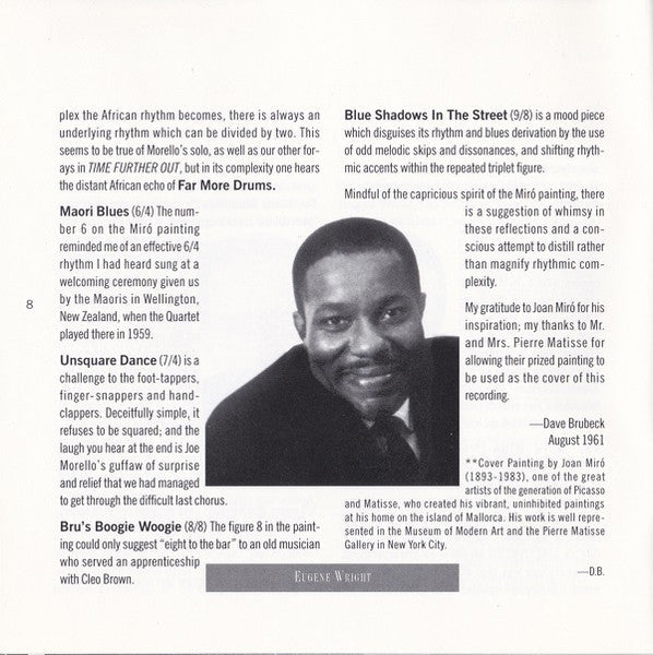 The Dave Brubeck Quartet - Time Further Out (Miro Reflections) (CD) |-