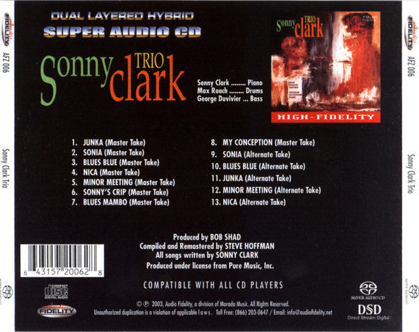 Sonny Clark Trio - Sonny Clark Trio (SACD) | Near Mint (NM or M-)-