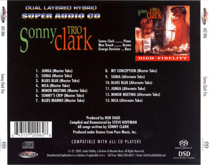 Sonny Clark Trio - Sonny Clark Trio (SACD) | Near Mint (NM or M-)-