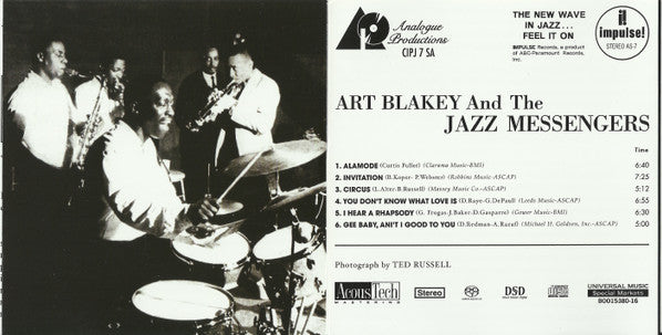Art Blakey & The Jazz Messengers - Art Blakey!!!!! Jazz Messengers!!!!! (SACD) | Near Mint (NM) Excellent (EX)-