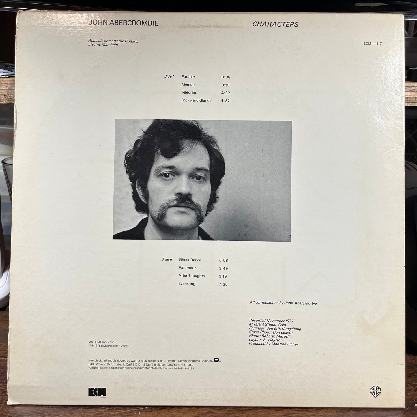 John Abercrombie - Characters (VINYL) | Near Mint (NM) Near Mint (NM)-