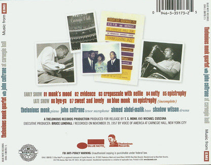 The Thelonious Monk Quartet - At Carnegie Hall (CD) | Near Mint (NM) Near Mint (NM)-