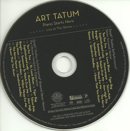 Art Tatum - Piano Starts Here - Live At The Shrine (SACD) |-