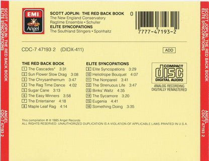 Scott Joplin - The Red Back Book · Elite Syncopations (CD) | Near Mint (NM) Near Mint (NM)-