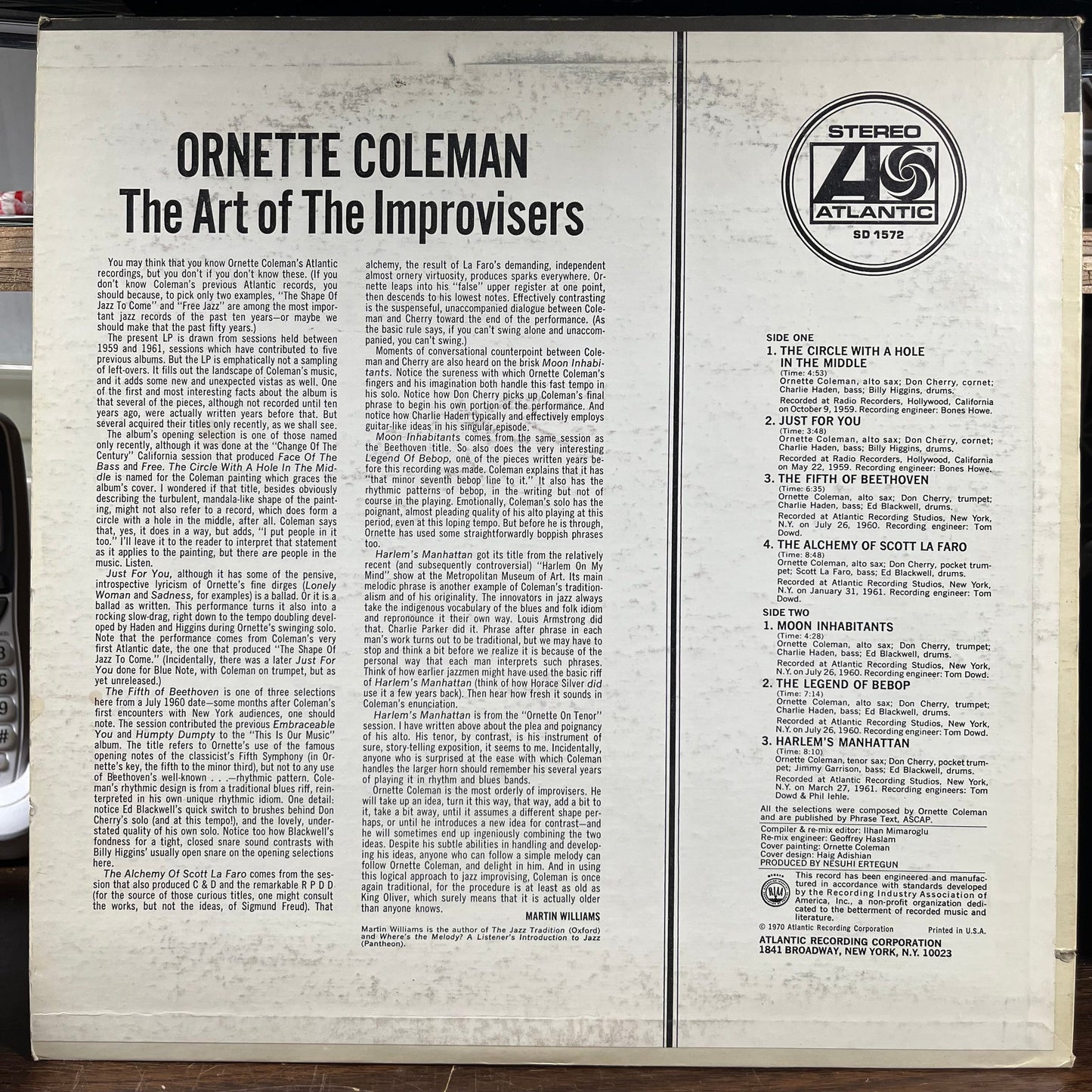 Ornette Coleman - The Art Of The Improvisers (LP) | Near Mint (NM) Excellent (EX)-