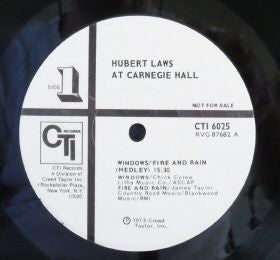 Hubert Laws - Carnegie Hall *PROMO* | Near Mint (NM) Very Good Plus (VG+)-