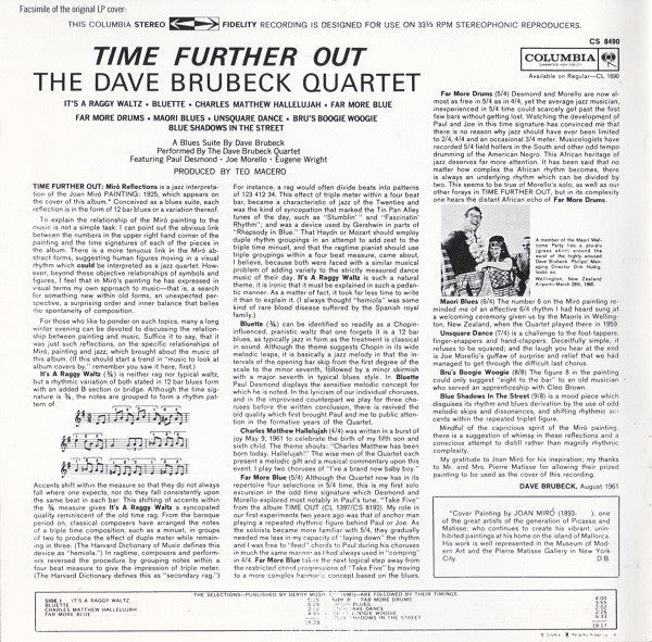 The Dave Brubeck Quartet - Time Further Out (Miro Reflections) (CD) |-