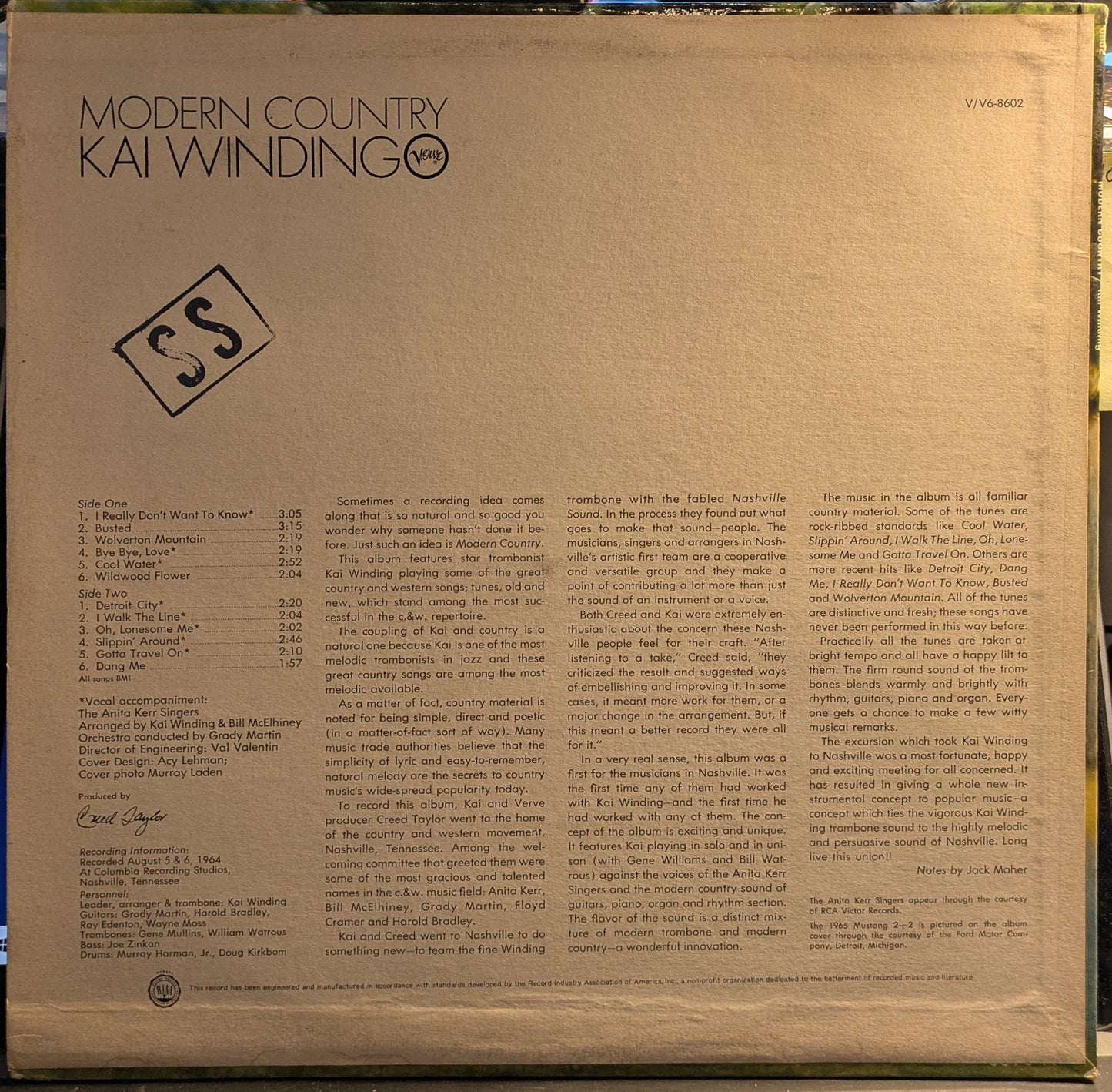 Kai Winding - Modern Country (VINYL) | Near Mint (NM) Near Mint (NM)-