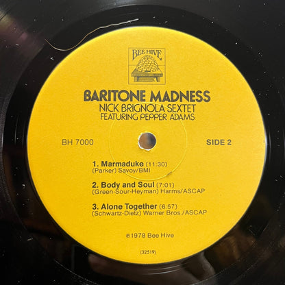 The Nick Brignola Sextet - Baritone Madness (LP) | Near Mint (NM) Near Mint- (NM-)-