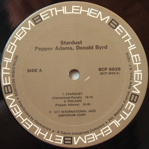 Pepper Adams - Stardust - The Bethlehem Years | Near Mint (NM) Very Good Plus (VG+)-